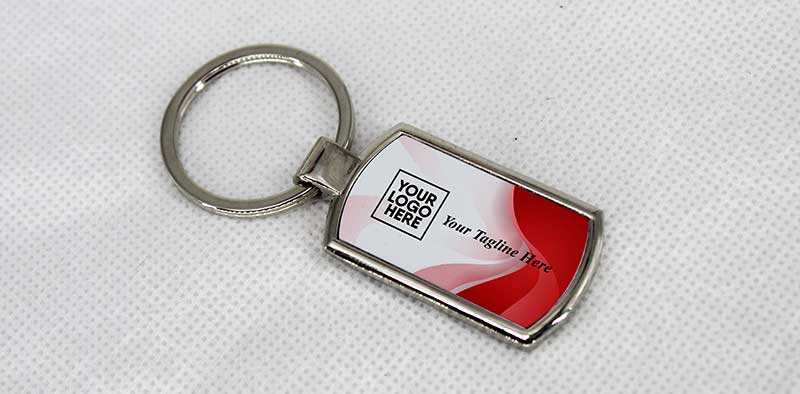 Custom Printed Metal Keychain included in MSET-28 Curated Corporate Gift Set
