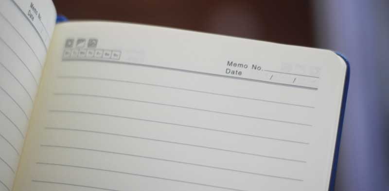 lined journal with open dates format VS lined notebook comparison photo