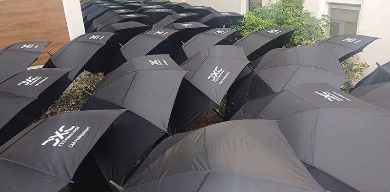 Screen printing on Umbrellas