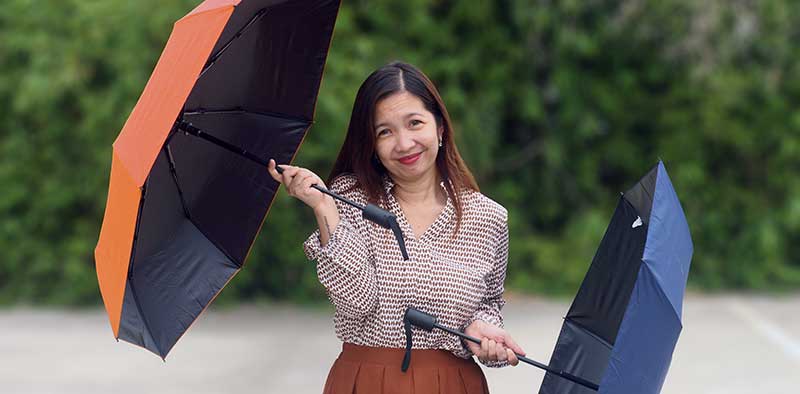 UMB-03 vs DUM-13 Promotional Folding Umbrellas: