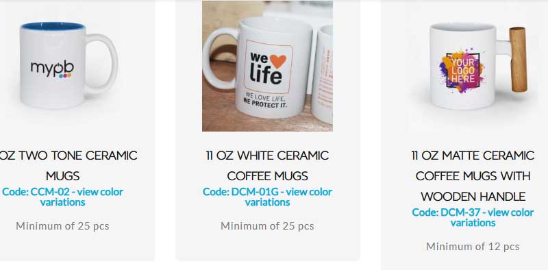 Customized Low MOQ Customized Ceramic Mugs - Corporate Giveaways