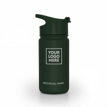Customized Moss Green 14 oz AquaFlask Wide Mouth With Flip Cap Vacuum Insulated Stainless Steel Water Bottle with logo