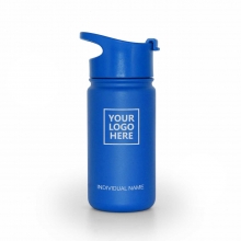 Customized Malibu Blue 14 oz AquaFlask Wide Mouth With Flip Cap Vacuum Insulated Stainless Steel Water Bottle with logo