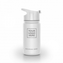 Customized Artic White 14 oz AquaFlask Wide Mouth With Flip Cap Vacuum Insulated Stainless Steel Water Bottle with logo