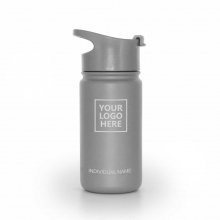 Customized Dune Gray 14 oz AquaFlask Wide Mouth With Flip Cap Vacuum Insulated Stainless Steel Water Bottle with logo