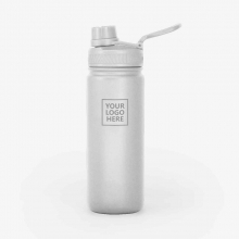 Customized Arctic White 18 oz AquaFlask Vacuum Insulated Stainless Steel Water Bottle with logo