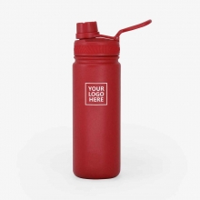 Customized Cherry Red 18 oz AquaFlask Vacuum Insulated Stainless Steel Water Bottle with logo
