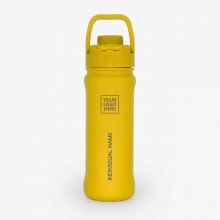 Customized Mustard Yellow 18 oz New AquaFlask Bottles with logo
