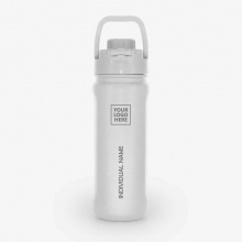 Customized Arctic White 18 oz New AquaFlask Bottles with logo