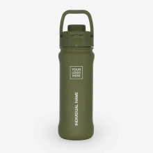 Customized Walnut Green 18 oz New AquaFlask Bottles with logo