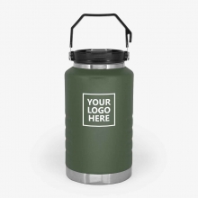 Customized Army Green 2 Liter Stainless Family Camping Jugs with logo