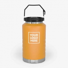 Customized  Orange 2 Liter Stainless Family Camping Jugs with logo