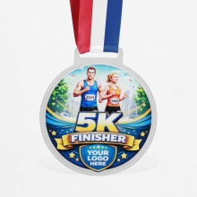 Customized Flag  2.75 inches Diameter Round Acrylic Medals with logo