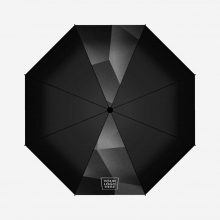 Customized 2 Panels Black 21 inches Folding Umbrellas with Sublimation-Imprinted Panels with logo