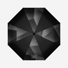 Customized 4 Panels Black 21 inches Folding Umbrellas with Sublimation-Imprinted Panels with logo