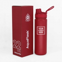 Custom Printed 22 oz AquaFlask Vacuum Insulated Stainless Steel Water Bottle as Corporate Giveaways