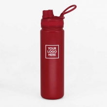 Customized Cherry Red 22 oz AquaFlask Vacuum Insulated Stainless Steel Water Bottle with logo