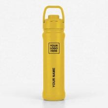 Customized Mustard Yellow 22 oz New AquaFlask Bottles with logo