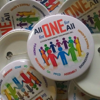Custom Printed 2.25 inches diameter Button Pins as Corporate Giveaways