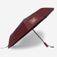 Customized  Maroon 23 inches 10 Ribs Automatic Folding Umbrellas with logo