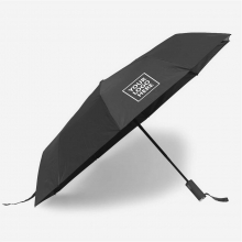 Customized  Black 23 inches 10 Ribs Automatic Folding Umbrellas with logo