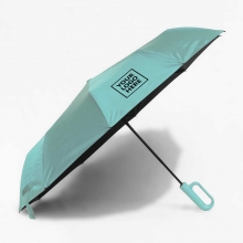 Mypowderblue New Product 23 inches Automatic Folding Umbrellas with Carabiner