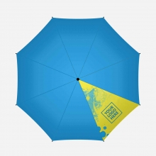 Customized 1 Panel Light Blue 27 inches Golf Umbrellas with Partial or Full Colors Sublimation-Imprinted Panels with logo