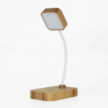 Mypowderblue New Product 2-in-1 Bamboo Wireless Charging Pads with Night Lamp