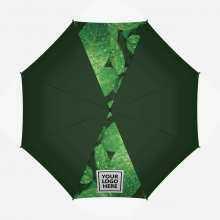 Customized 2 Panels Dark Green 30 inches Golf Umbrellas with Partial or Full Colors Sublimation-Imprinted Panels with logo