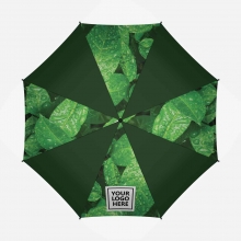 Customized 4 Panels Dark Green 30 inches Golf Umbrellas with Partial or Full Colors Sublimation-Imprinted Panels with logo