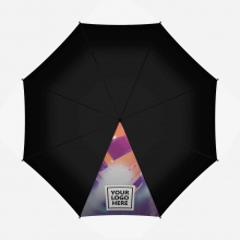 Customized 1 Panel Black 30 inches Golf Umbrellas with Partial or Full Colors Sublimation-Imprinted Panels with logo