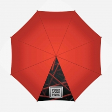 Customized 1 Panel Red 30 inches Golf Umbrellas with Partial or Full Colors Sublimation-Imprinted Panels with logo