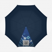 Customized 1 Panel Navy Blue 30 inches Golf Umbrellas with Partial or Full Colors Sublimation-Imprinted Panels with logo