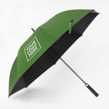 Customized Emerald Green 30 inches Single Canopy Pongee Umbrellas with UV Protection with logo