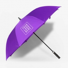 Customized  Purple 30 inches Single Canopy Pongee Umbrellas with logo