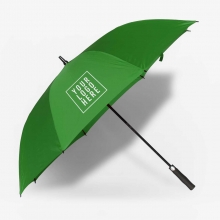 Customized Emerald Green 30 inches Single Canopy Pongee Umbrellas with logo