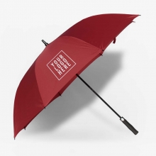 Customized  Maroon 30 inches Single Canopy Pongee Umbrellas with logo