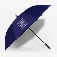 Customized Navy Blue 30 inches Single Canopy Pongee Umbrellas with logo