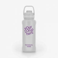 Customized Arctic White 32 oz New AquaFlask Bottles with logo