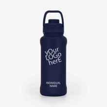 Customized Cobalt Blue 32 oz New AquaFlask Bottles with logo