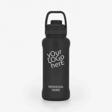 Customized Space Black 32 oz New AquaFlask Bottles with logo