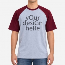 Customized  Maroon 3K Raglan Premium Cotton T-Shirts with logo