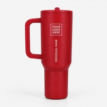 Customized Lava Red 40 oz AquaFlask Quench Collection Travel Mugs with logo