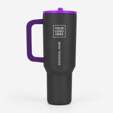 Customized Ultra Violet 40 oz AquaFlask Quench Collection Travel Mugs with logo