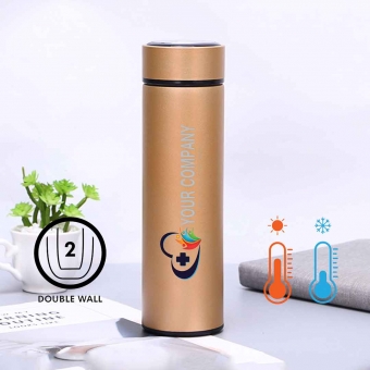 Customized  Gold 500 ml Stainless Vacuum Tumblers with Strainer with logo