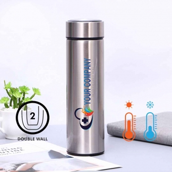 Customized  Silver 500 ml Stainless Vacuum Tumblers with Strainer with logo