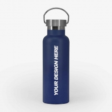 Customized Navy Blue 500 ml ThermoCarry Bottle Flasks with logo
