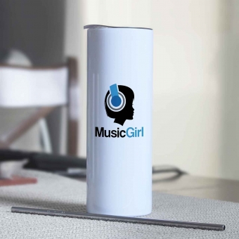 Custom Printed 600 ml Double-Wall Stainless Tall Tumblers with Straw as 