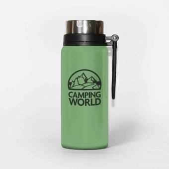 Customized  Green 620 ml CAMPER Vacuum Thermo Flasks with Strainer with logo