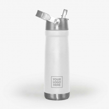 Customized  White 650 ml Stainless Vacuum Bottles with Handle and Spout with logo
